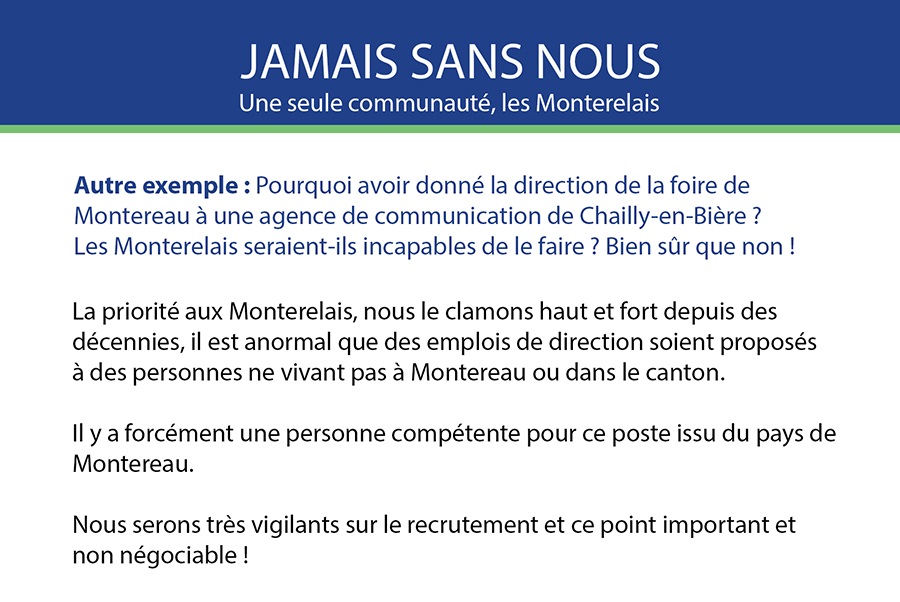 JAMAIS SANS NOUS MONTEREAU