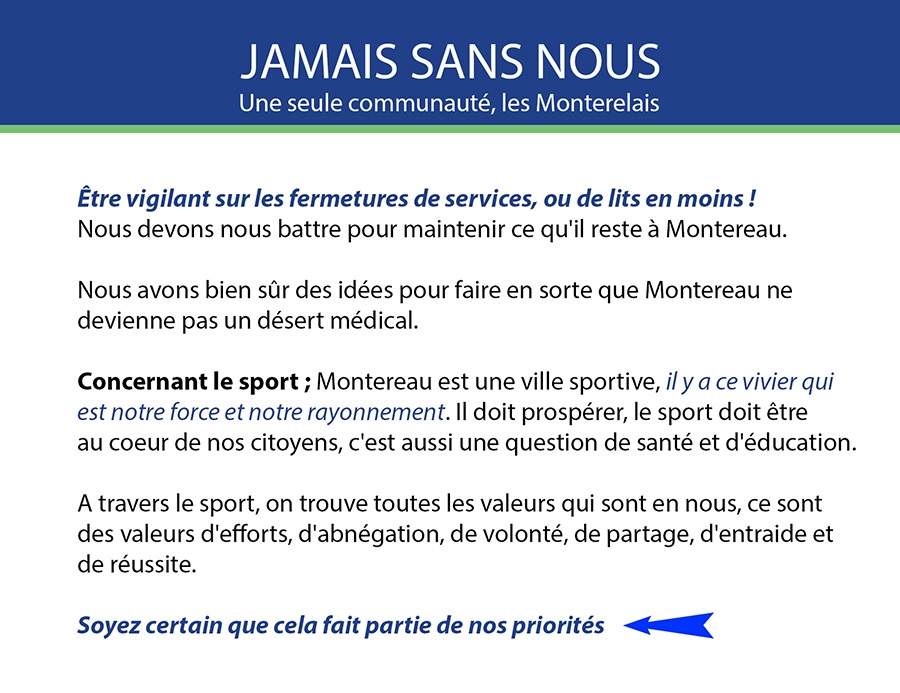 JAMAIS SANS NOUS MONTEREAU